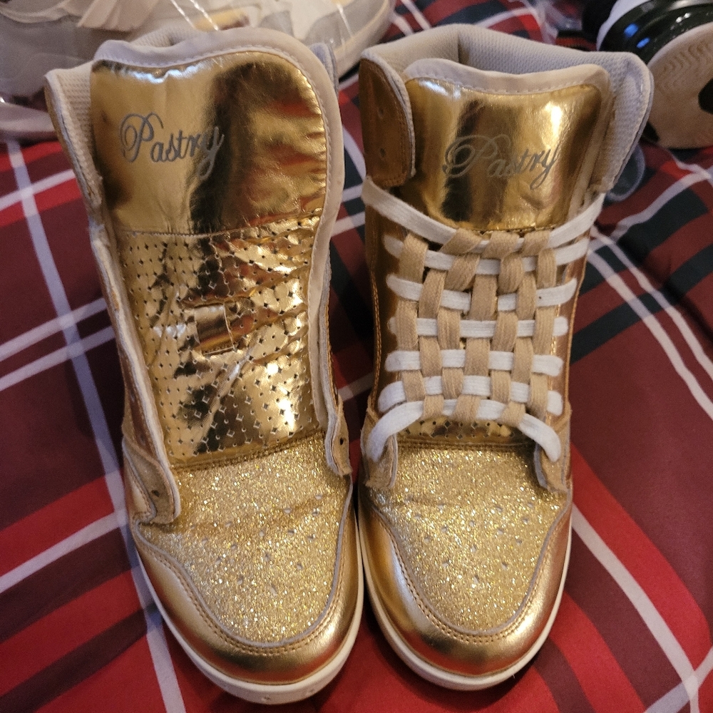 Gold Pastry Shoes
